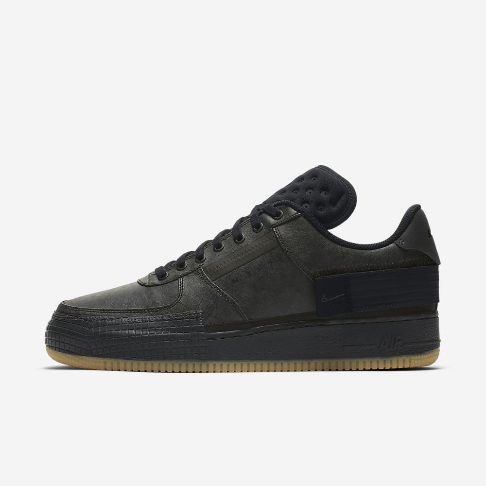 Sneakers Nike AF1-Type 1 Noir 3284-791 Black/Gum Light Brown/Anthracite Homme | NXL-22067203